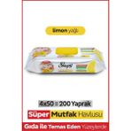 Sleepy Easy Clean Süper Yüzey Temizlik Mutfak Havlusu&mendili Limon Yağlı 4X50 (200 Yaprak) - Renkli - standart