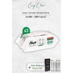 Sleepy Easy Clean Yüzey Temizlik Havlusu 100'lü x 3 Adet ve Göz Makyaj Fırça Seti