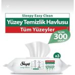 Sleepy Easy Clean Yüzey Temizlik Havlusu 300 Yaprak 3 x 100 Adet Tüm Yüzeyler İçin Hassas Temizlik