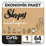 Sleepy Ecologic No:1 Yenidoğan 64 Adet Bebek Bezi