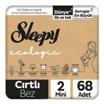 Sleepy Ecologic No:2 Mini 68 Adet Bebek Bezi