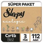 Sleepy Ecologic No:3 Midi 112 Adet Bebek Bezi