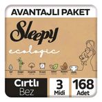 Sleepy Ecologic No:3 Midi 168 Adet Bebek Bezi