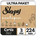 Sleepy Ecologic No:3 Midi 224 Adet Bebek Bezi