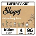 Sleepy Ecologic No:4 Maxi 96 Adet Külot Bebek Bezi