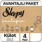 Sleepy Ecologic No:4 Maxi Külot Bebek Bezi
