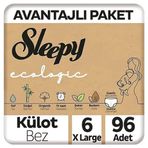 Sleepy Ecologic No:6 XLarge 96 Adet Külot Bebek Bezi