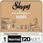 Sleepy Ecologic Premium Plus Günlük Ped Normal Ped 3 x 40 Adet