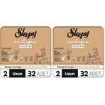 Sleepy Ecologic Premium Plus Günlük Ped Uzun 32 Adet Ped (2 paketi)