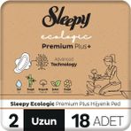 Sleepy Ecologic Premium Plus Hijyenik Ped Uzun 18 Adet