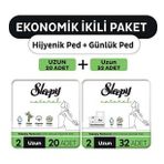 Sleepy Ekonomik Ikili Paket (Natural Ultra Hassas Hijyenik Ped Uzun 20'Li + Günlük Ped Normal 32'Li)
