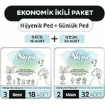 Sleepy Ekonomik Paket (Bio Hijyenik Ped Gece 18'Li + Günlük Ped Uzun 32'Li)