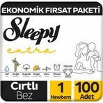 Sleepy Extra No:1 Yenidoğan 100 Adet Bebek Bezi