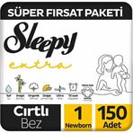 Sleepy Extra No:1 Yenidoğan 150 Adet Bebek Bezi