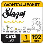 Sleepy Extra No:1 Yenidoğan 192 Adet Bebek Bezi