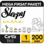 Sleepy Extra No:1 Yenidoğan 200 Adet Bebek Bezi