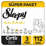 Sleepy Extra No:3 Midi 112 Adet Bebek Bezi