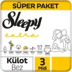 Sleepy Extra No:3 Midi 224 Adet Külot Bebek Bezi