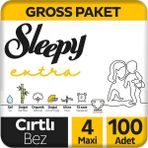 Sleepy Extra No:4 Maxi 100 Adet Bebek Bezi