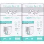 Sleepy Hasta Bezi Yetişkin Emici Külot S - Küçük - Small 60 Adet (2Pkx30)