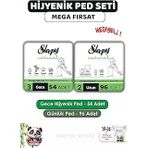 Sleepy Hijyenik Ped Gece 54 Adet Günlük Ped Uzun 96 Adet Rosie
