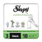 Sleepy Hijyenik Ped Natural Super Eko Gece 18'li (12'li)