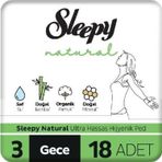 Sleepy Hijyenik Ped Natural Super Eko Gece 18'li