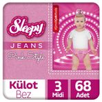 Sleepy Jeans Pink Style No:3 Midi 68 Adet Külot Bebek Bezi