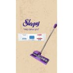 Sleepy Mop Çamaşır Suyu Katkılı 50 Yaprak ve Mandallı Mop Seti - Beyaz