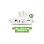 Sleepy Natural 6x60 360 Yaprak Islak Havlu