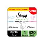 Sleepy Natural Double Soft Avantajlı Mega Paket Bebek Bezi 1 Numara Newborn 320 Adet