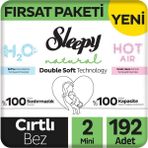 Sleepy Natural Double Soft No:2 Mini 192 Adet Bebek Bezi