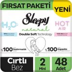 Sleepy Natural Double Soft No:2 Mini 48 Adet Bebek Bezi
