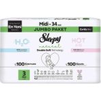 Sleepy Natural Double Soft No:3 Midi 102 Adet Bebek Bezi