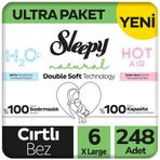 Sleepy Natural Double Soft No:6 XLarge 248 Adet Bebek Bezi