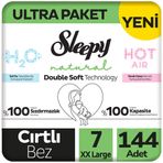Sleepy Natural Double Soft No:7 XXLarge 144 Adet Bebek Bezi
