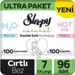 Sleepy Natural Double Soft No:7 XXLarge 96 Adet Bebek Bezi