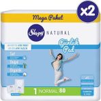 Sleepy Natural Günlük Ped Normal 160 Adet Ultra İnce Rahatlık ve Sızıntı Önleyici Teknoloji