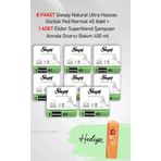 Sleepy Natural Günlük Ped Normal 40 Adet X 8 ve Elidor Onarıcı Bakım 400 ml