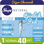 Sleepy Natural Günlük Ped Normal Boy 40 Adet – %100 Vegan, Ultra İnce Tasarım, Ekstra Koruma ve Konfor