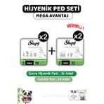Sleepy Natural Hijyenik Ped Gece 36 Adet Günlük Ped Uzun 64 Adet ve ROSIE