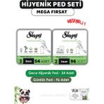 Sleepy Natural Hijyenik Ped Gece 54 Adet Günlük Ped Uzun 96 Adet ve ROSIE