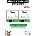 Sleepy Natural Hijyenik Ped Uzun 20'li Günlük Ped Uzun 32'li ve ROSIE