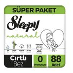 Sleepy Natural No:0 Prematüre 88 Adet Bebek Bezi