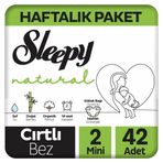 Sleepy Natural No:2 Mini 42 Adet Bebek Bezi