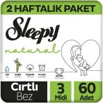 Sleepy Natural No:3 Midi 60 Adet Bebek Bezi