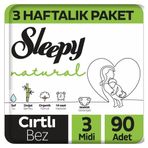 Sleepy Natural No:3 Midi 90 Adet Bebek Bezi