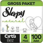 Sleepy Natural No:4 Maxi 100 Adet Bebek Bezi