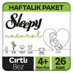 Sleepy Natural No:4+ Maxi Plus 26 Adet Bebek Bezi
