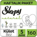 Sleepy Natural No:5 Junior 160 Adet Külot Bebek Bezi